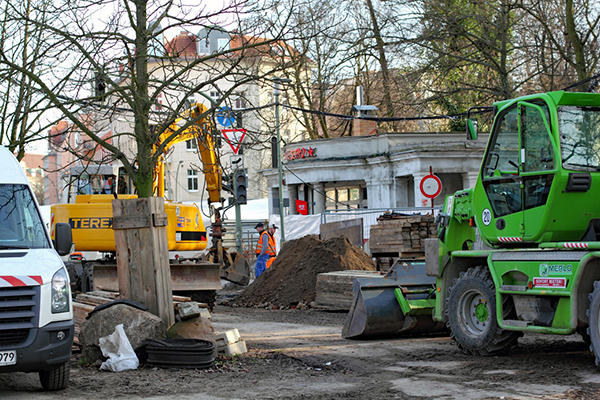 Bauarbeiten in Pankow Februar 2011  © Konrad Weiß